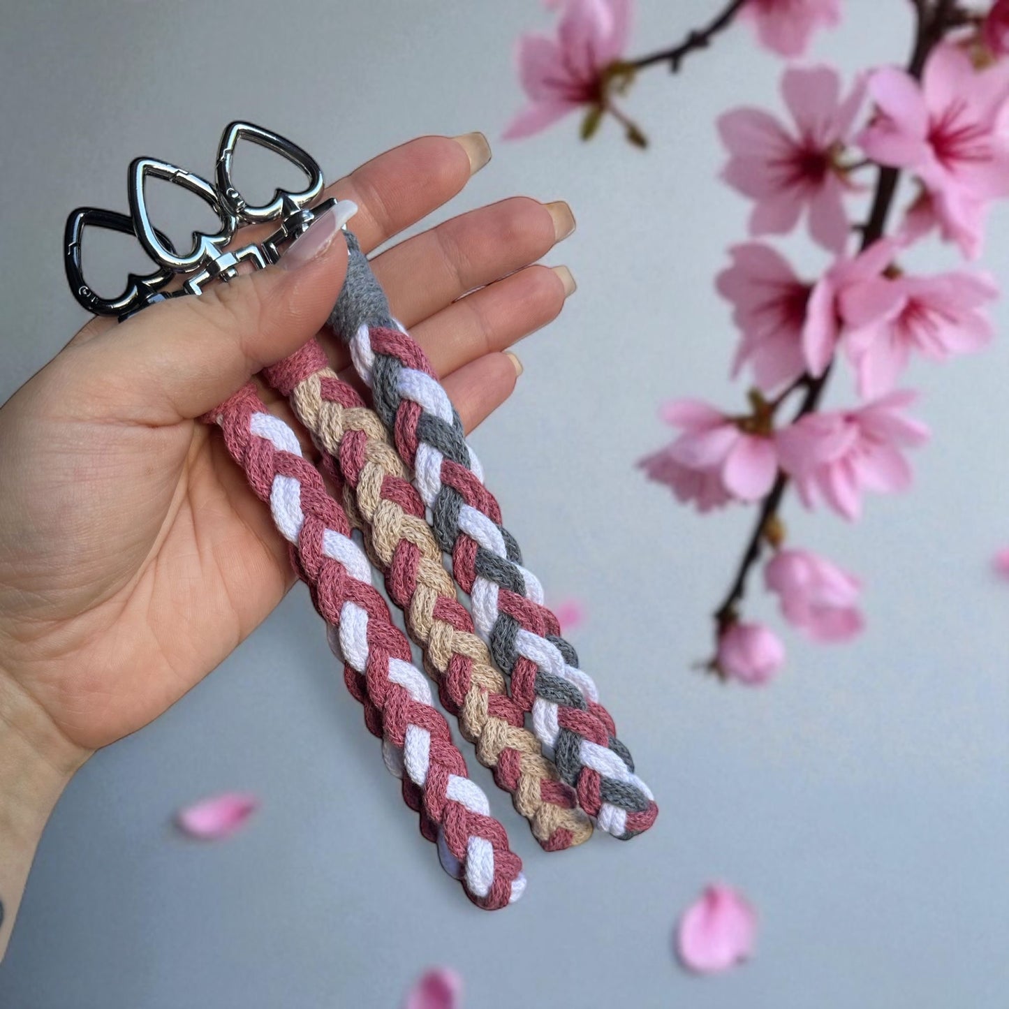 Makramee GEFLOCHTEN Handykette | Schlüsselkette