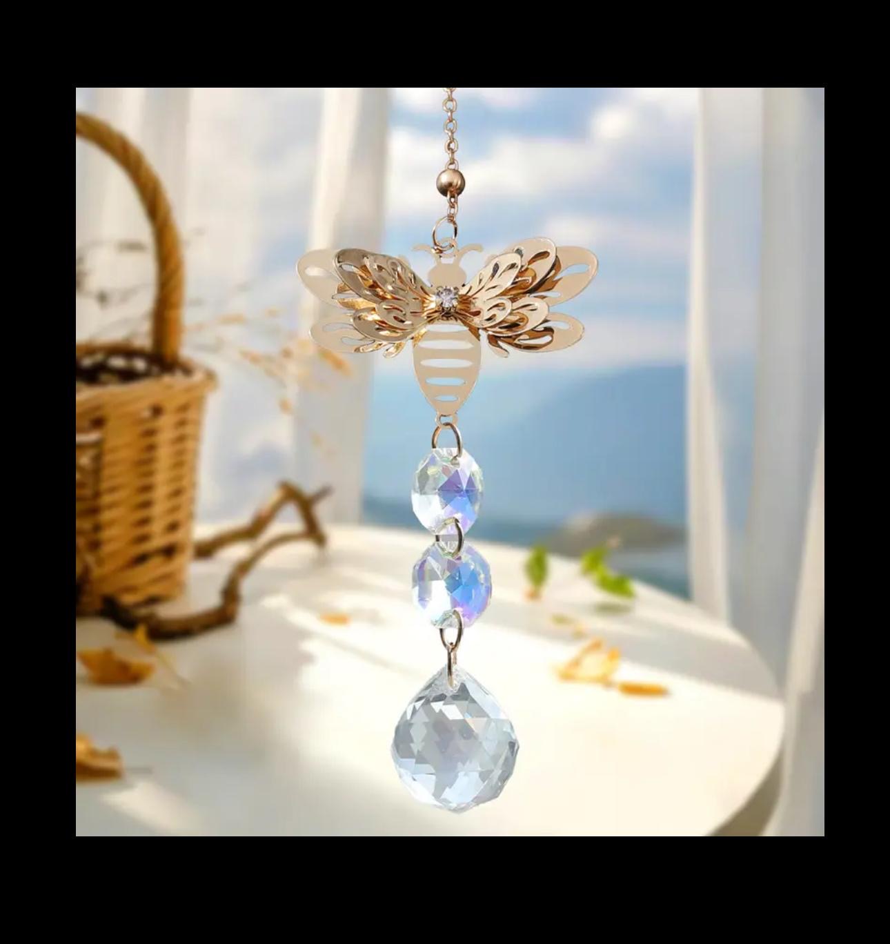 Mond GOLD Sonnenfänger | Sonnencatcher Makramee