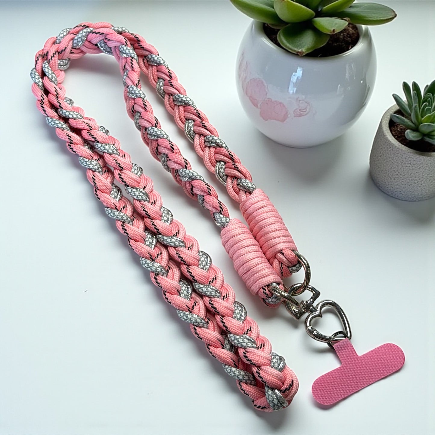 Paracord Handykette 120cm GEFLOCHTEN | Schlüsselkette