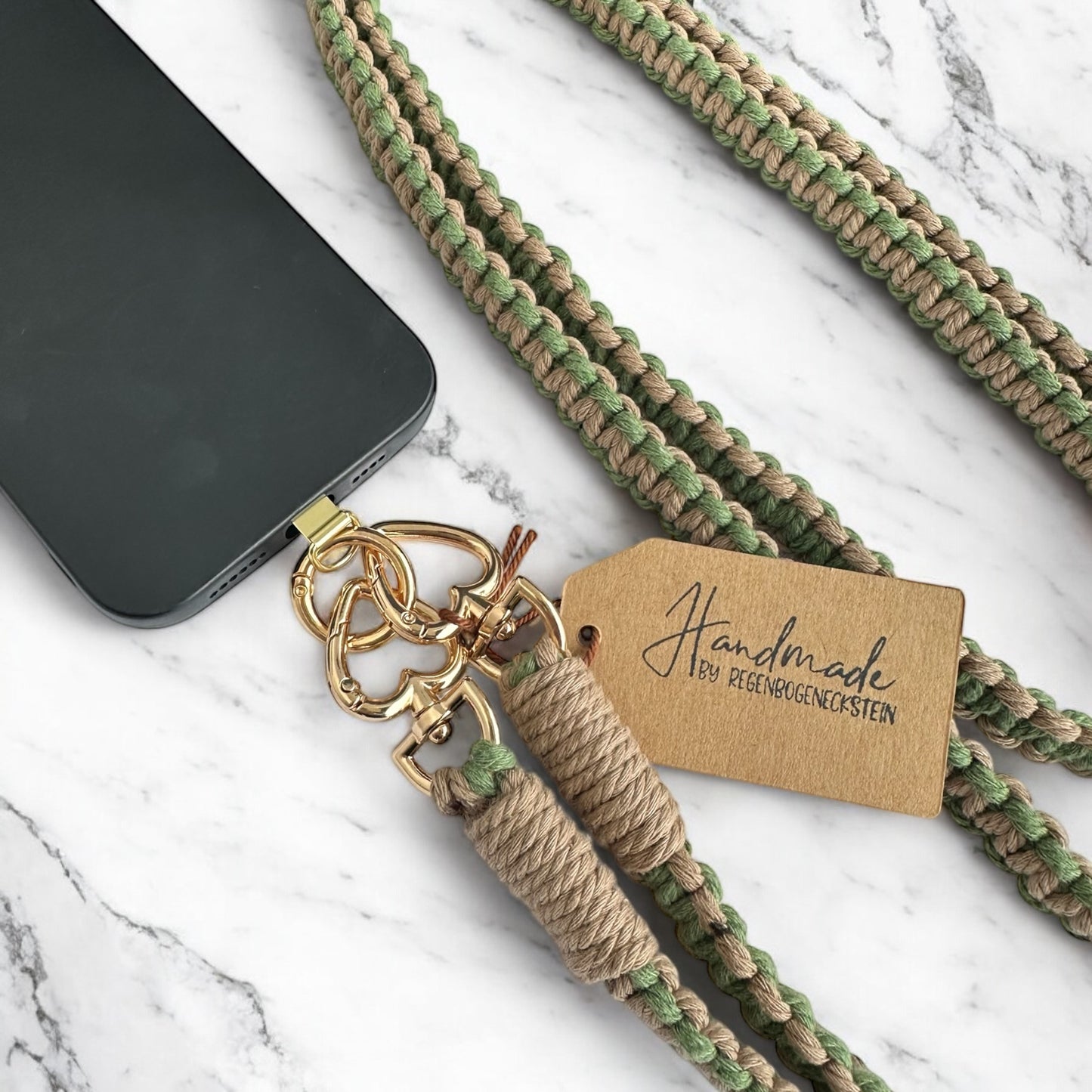 Makramee Handykette | Schlüsselkette