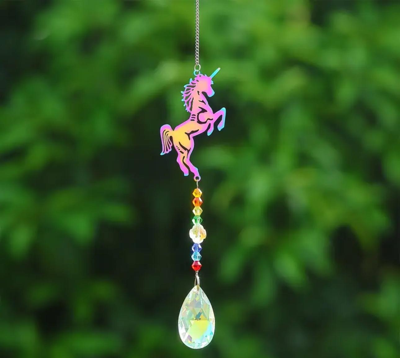 Mond SILBER Sonnenfänger | Sonnencatcher Makramee