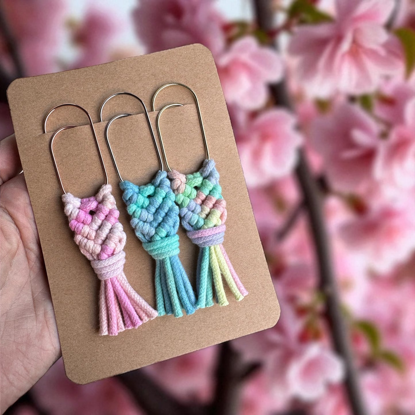Sofortkauf 3er Set Lesezeichen Makramee Boho
