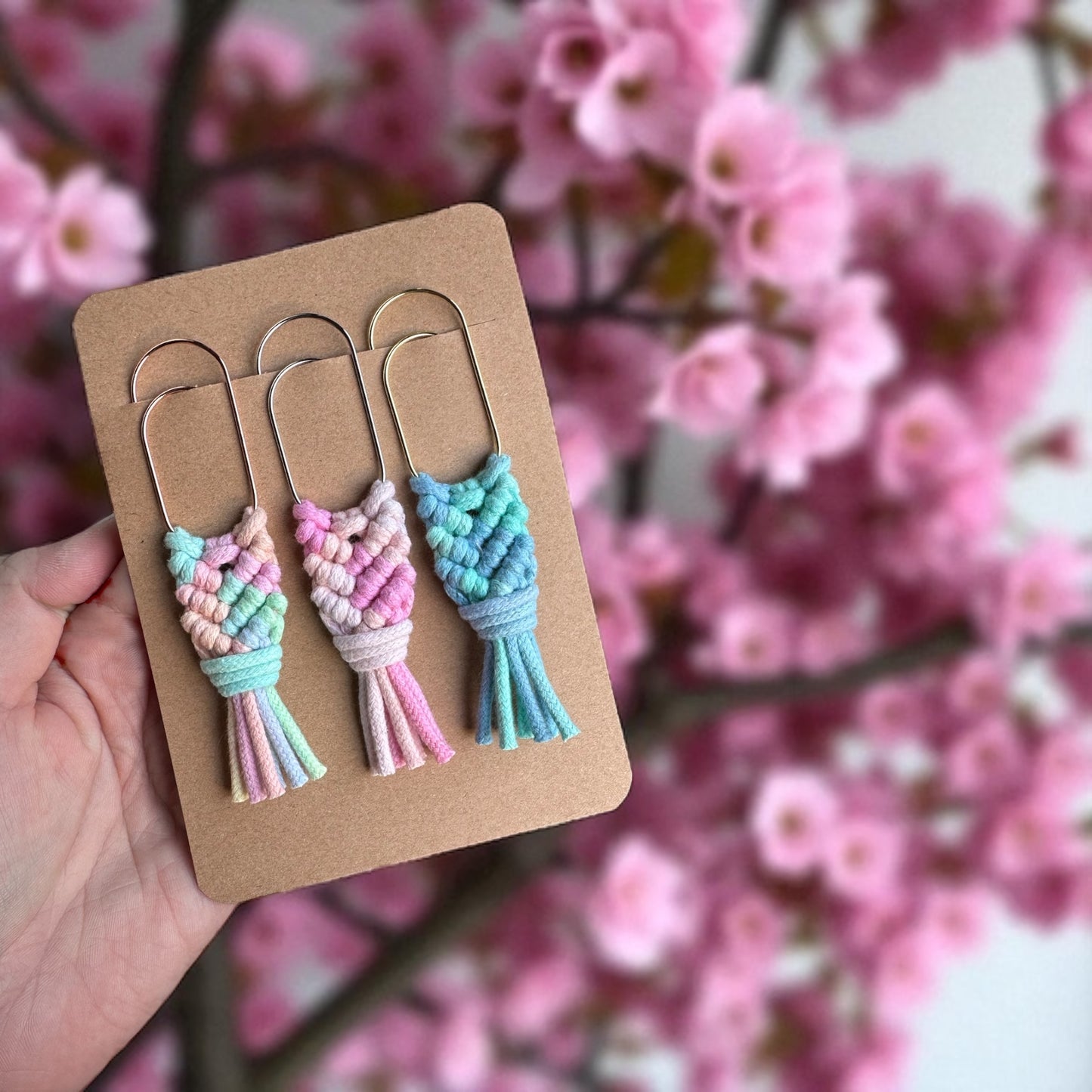 Sofortkauf 3er Set Lesezeichen Makramee Boho