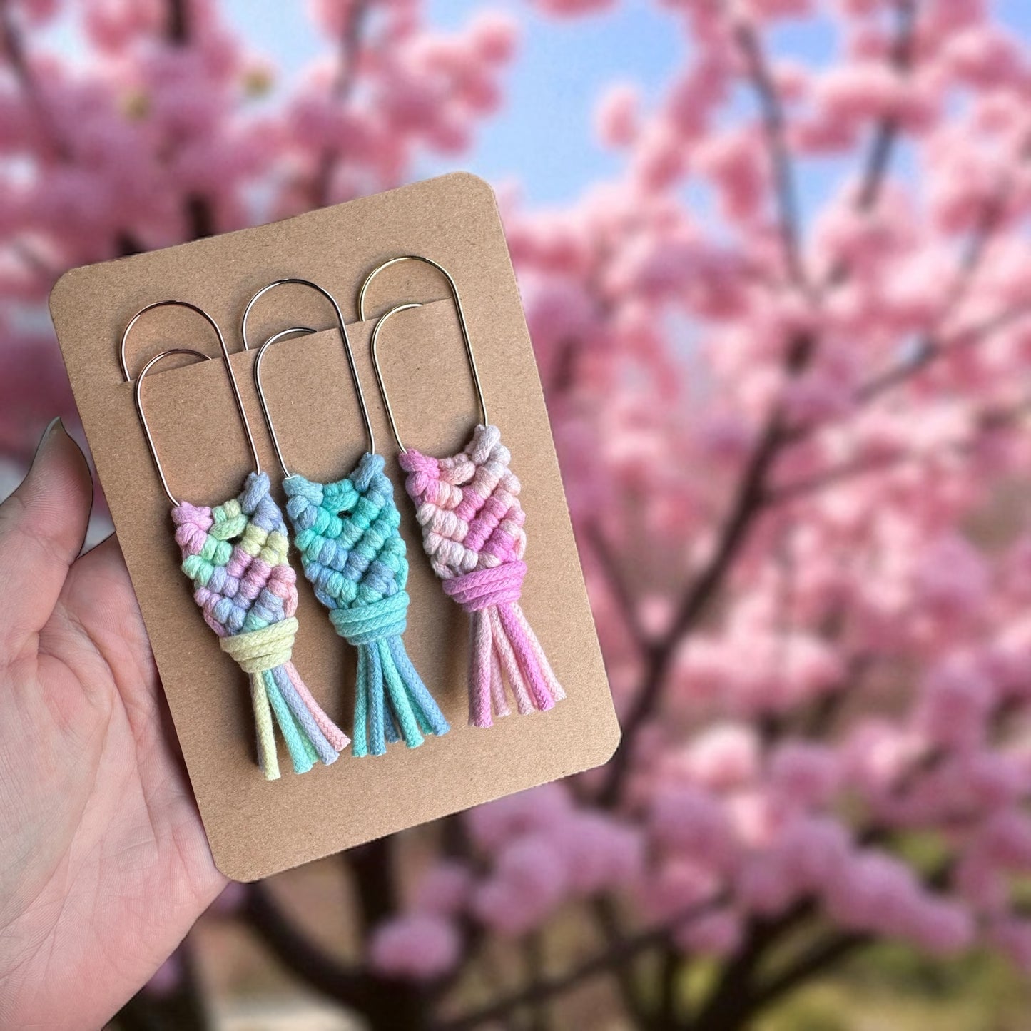Sofortkauf 3er Set Lesezeichen Makramee Boho
