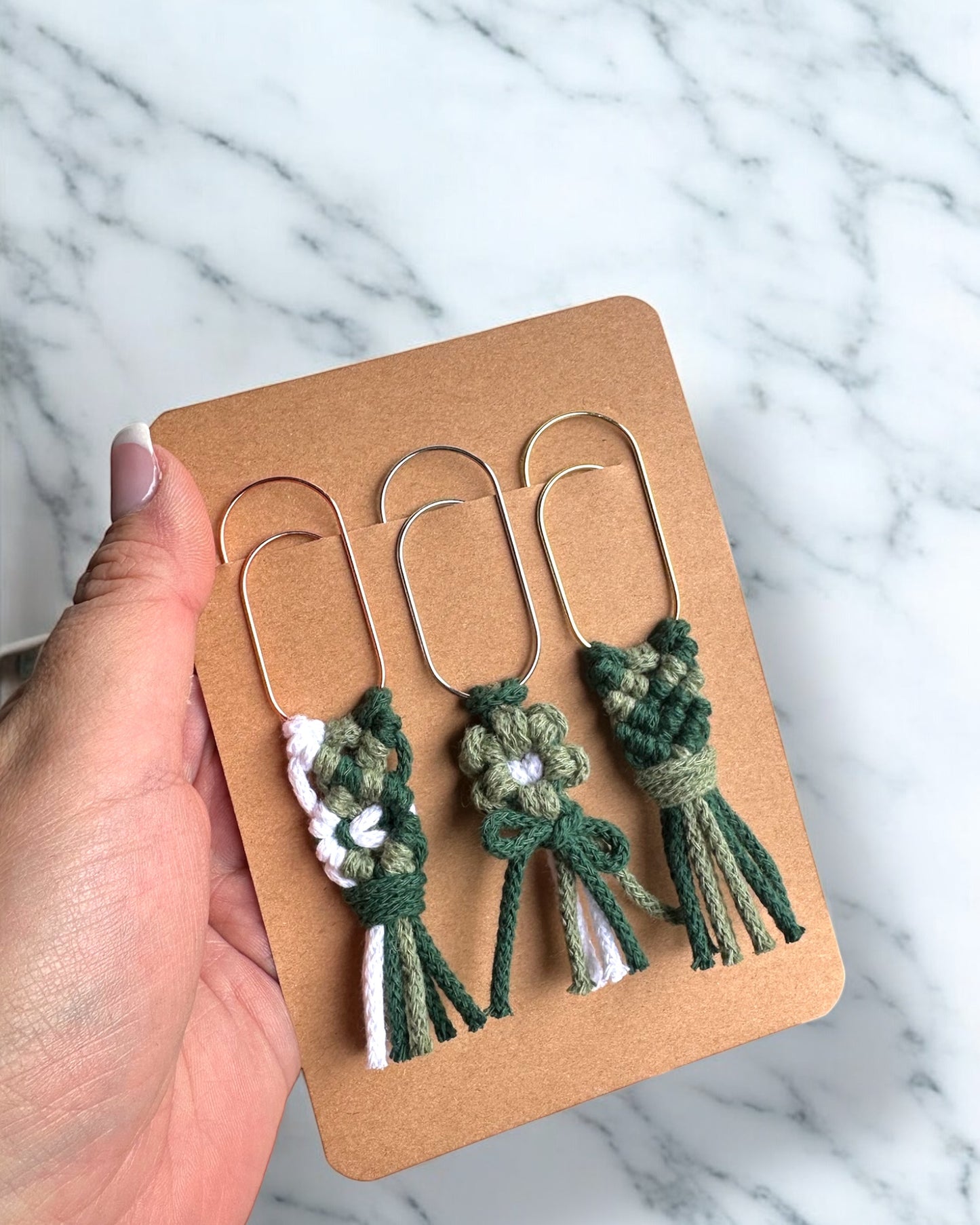 Sofortkauf 3er Set Lesezeichen Makramee Boho