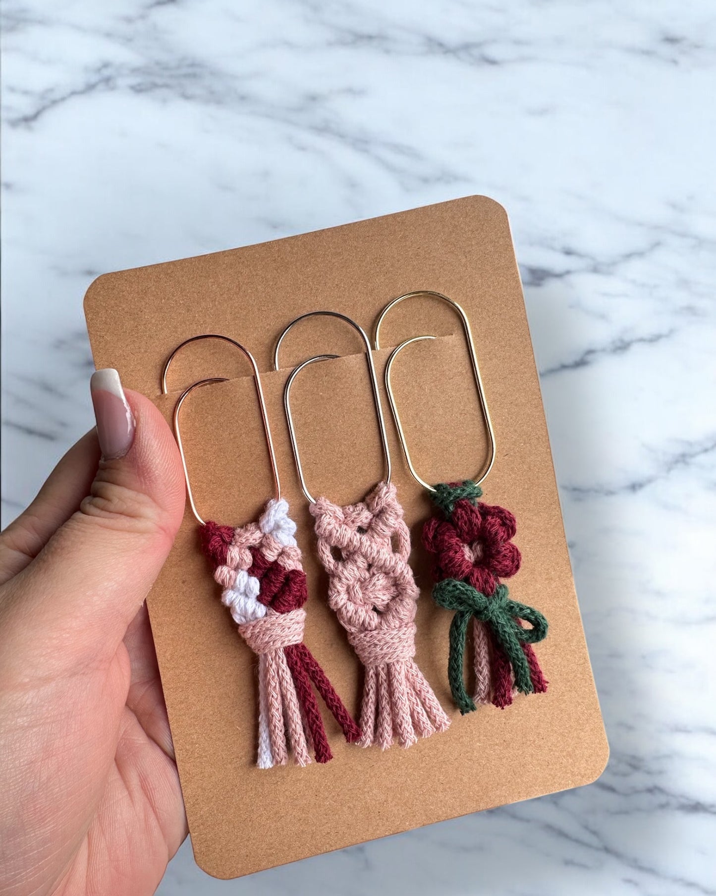 Sofortkauf 3er Set Lesezeichen Makramee Boho