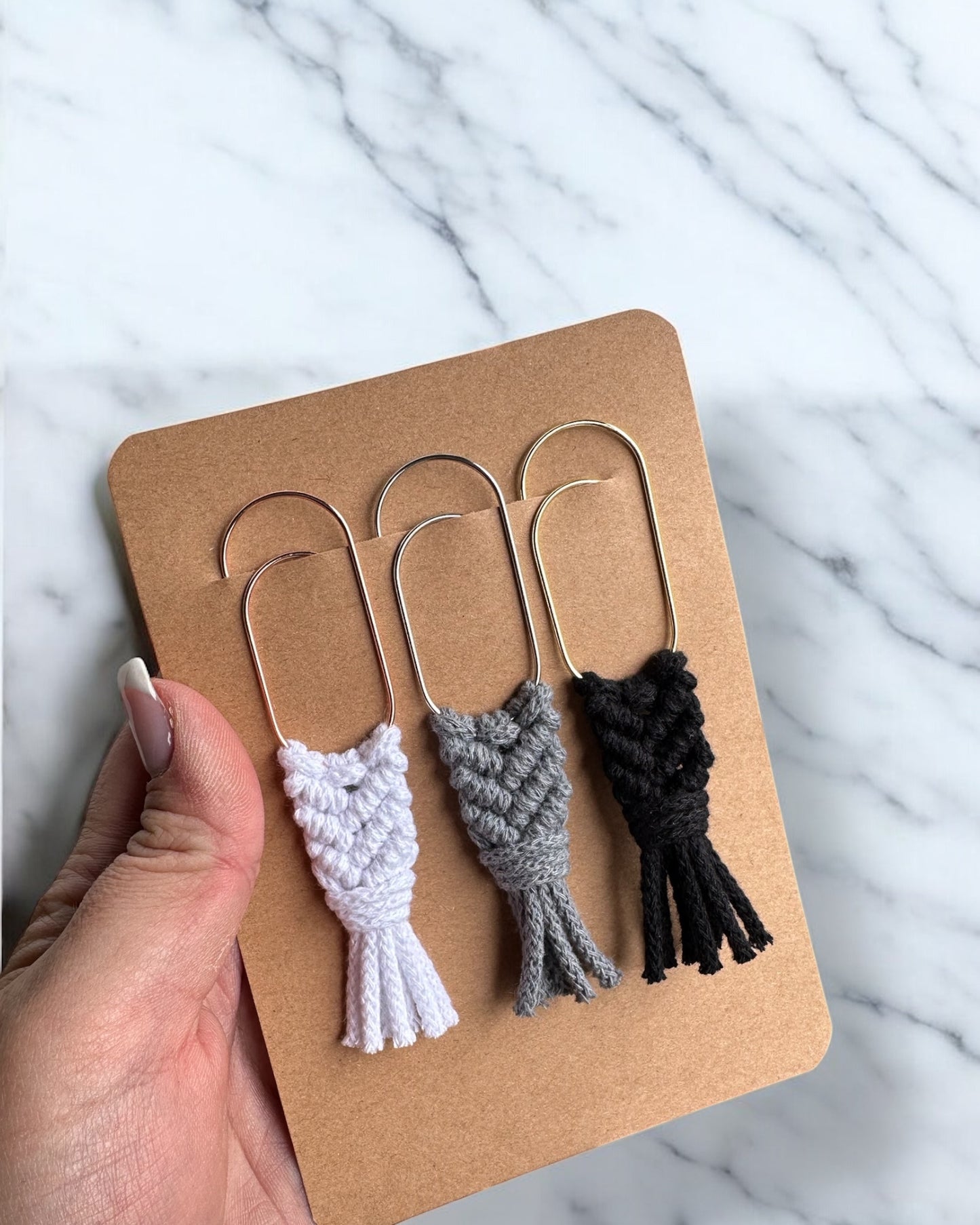 Sofortkauf 3er Set Lesezeichen Makramee Boho
