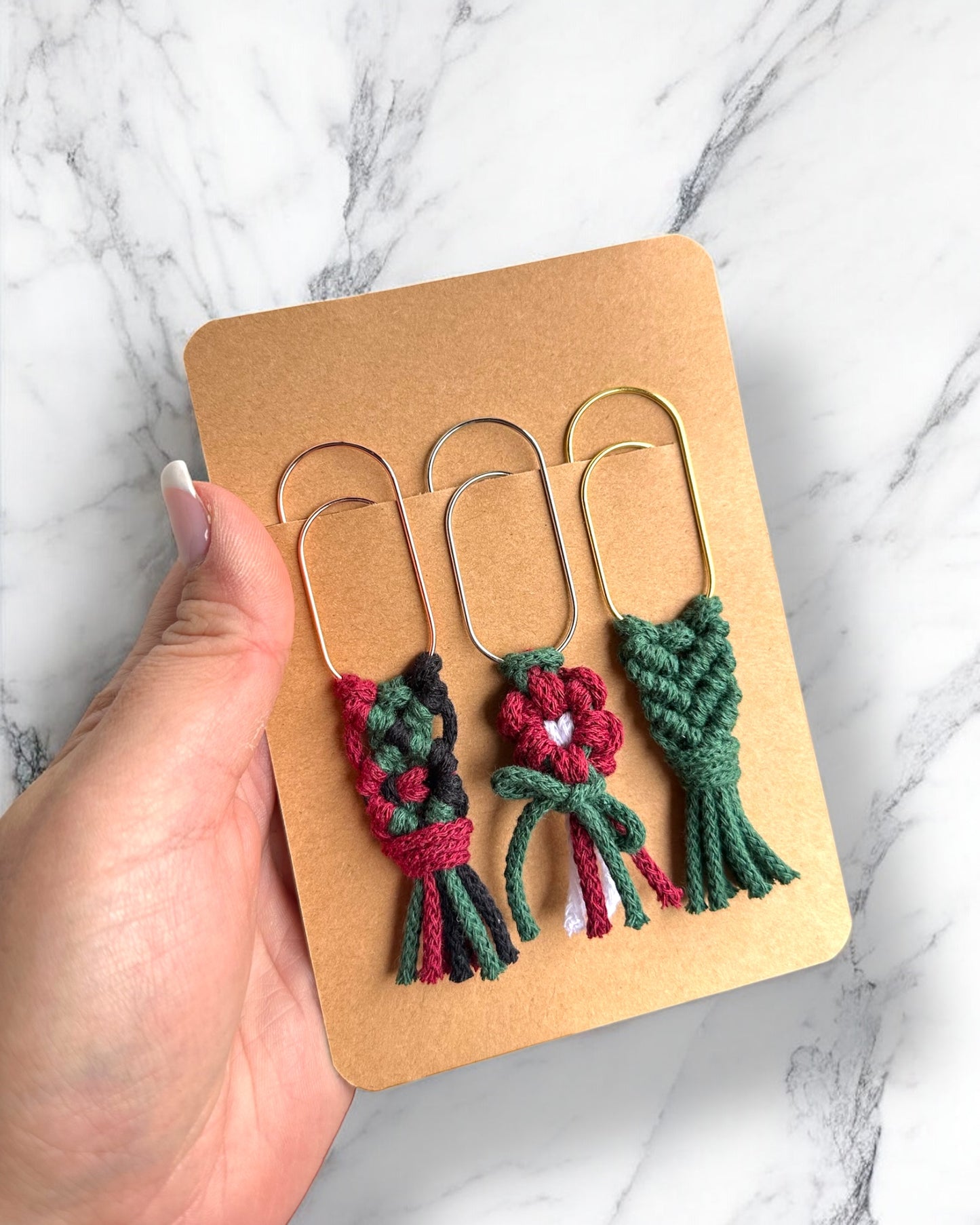 Sofortkauf 3er Set Lesezeichen Makramee Boho
