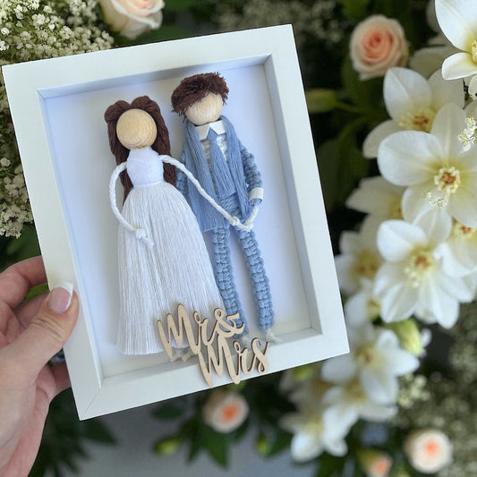 Personalisiertes Familienportrait Familie Puppen | Hochzeit- Brautpaar| Sternenkind