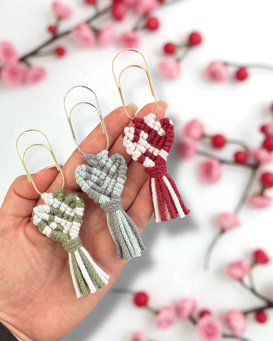 SOFORTKAUF Herz Lesezeichen Makramee Boho