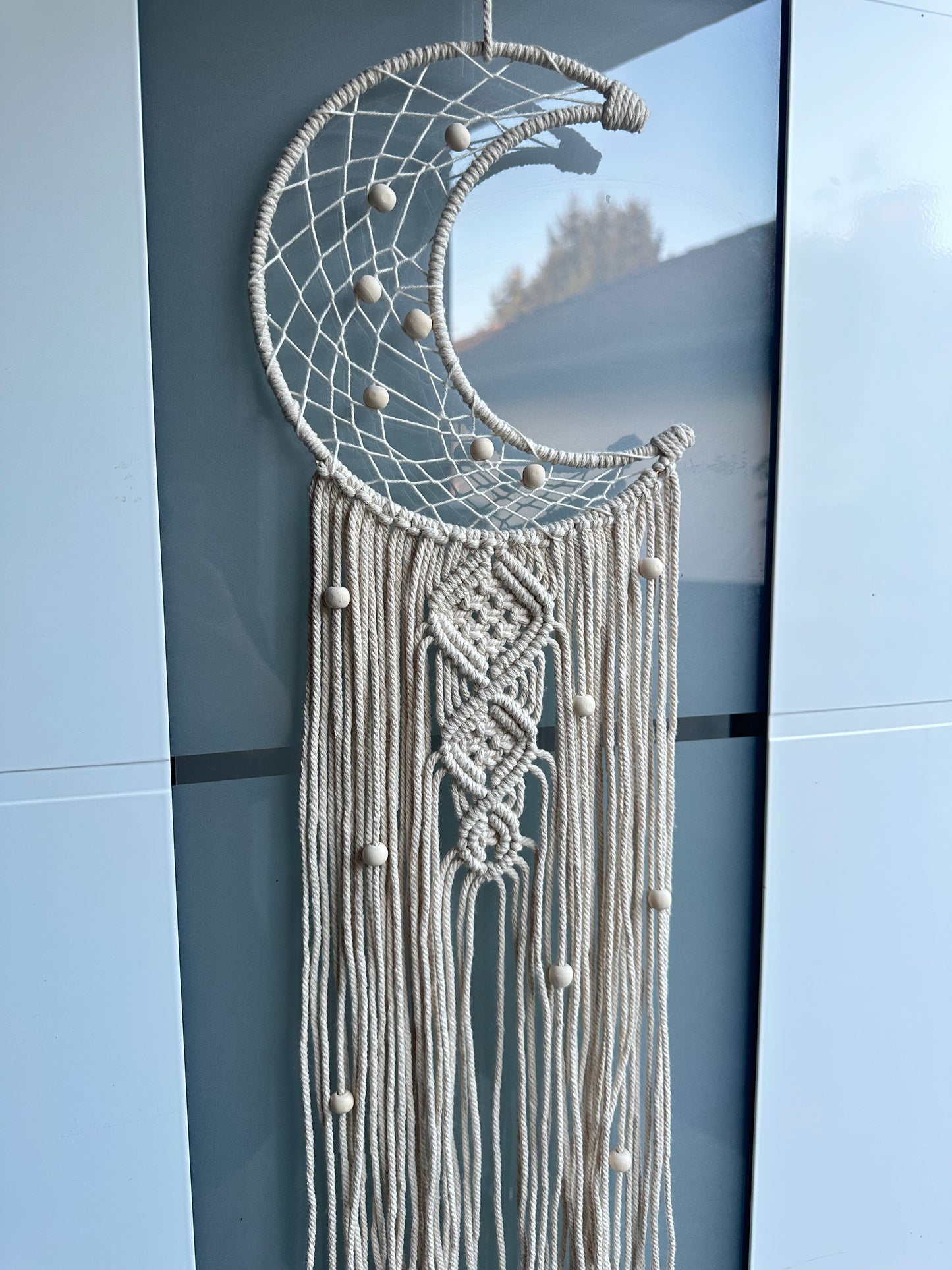 Boho MOND Traumfänger | Perlen | Wandbehang