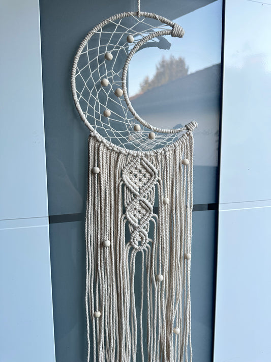 Boho MOND Traumfänger | Perlen | Wandbehang