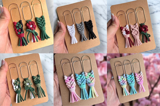 Sofortkauf 3er Set Lesezeichen Makramee Boho
