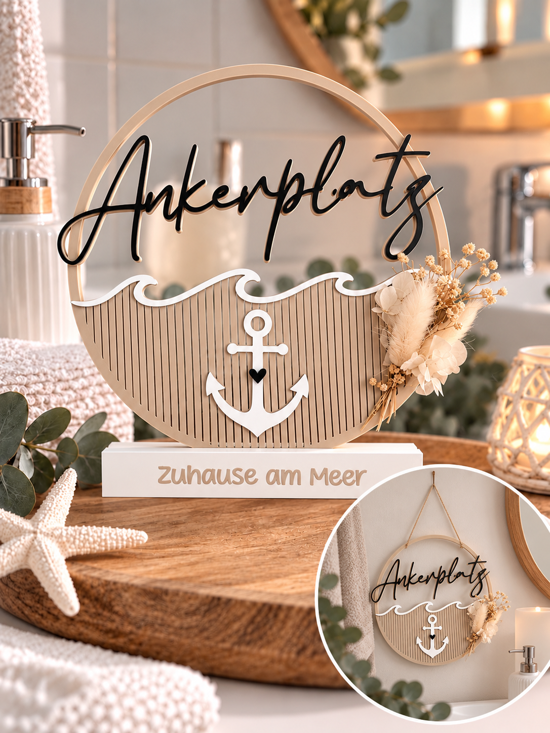 Ankerplatz ⚓️ maritime Deko | Zum Aufstellen & Aufhängen | Geschenk | Meerliebe