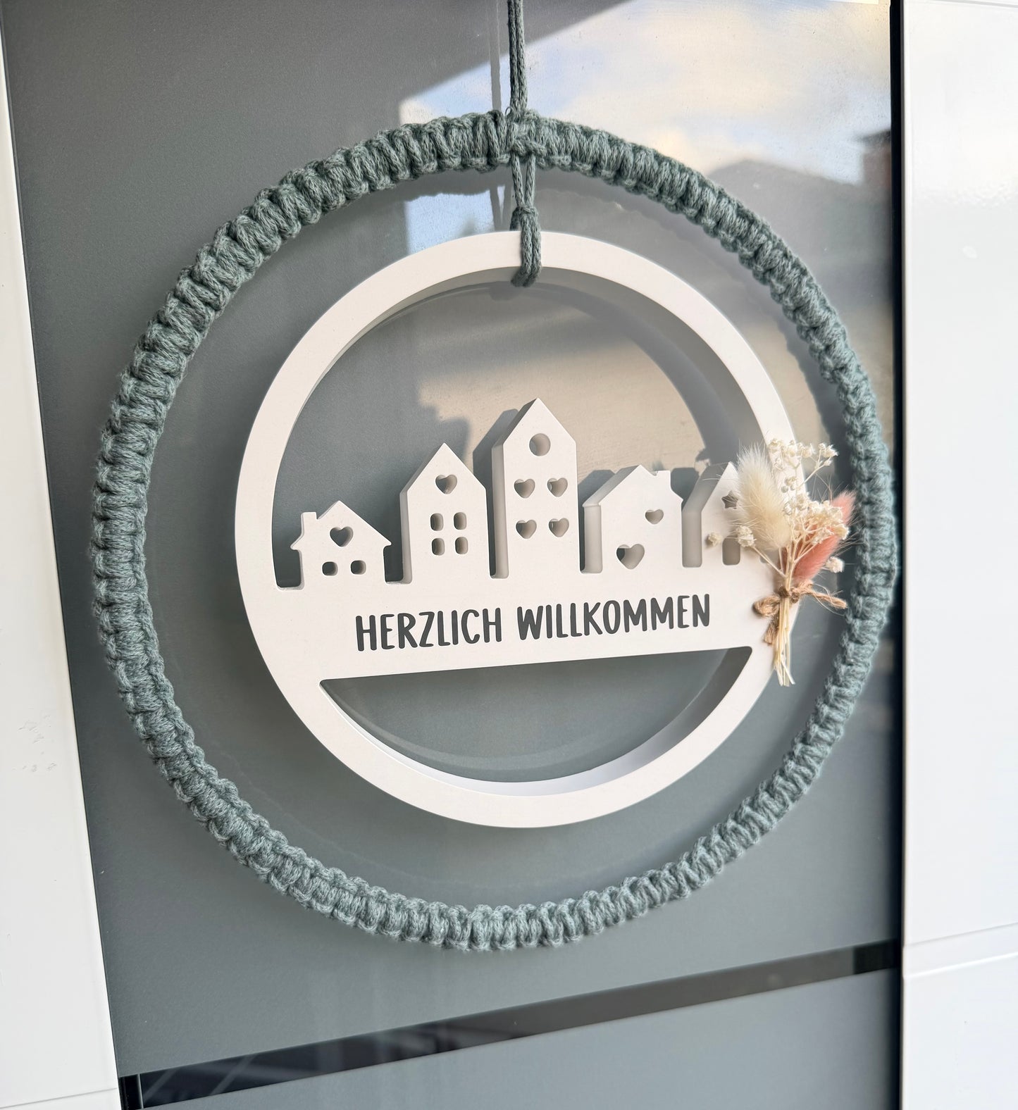 Häuserkranz | Türkranz | Trockenblumen | Personalisiert