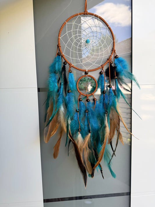 Sofortkauf Boho Traumfänger Federn | Blau | Braun | Schwarz | Lebensbaum | Wandbehang