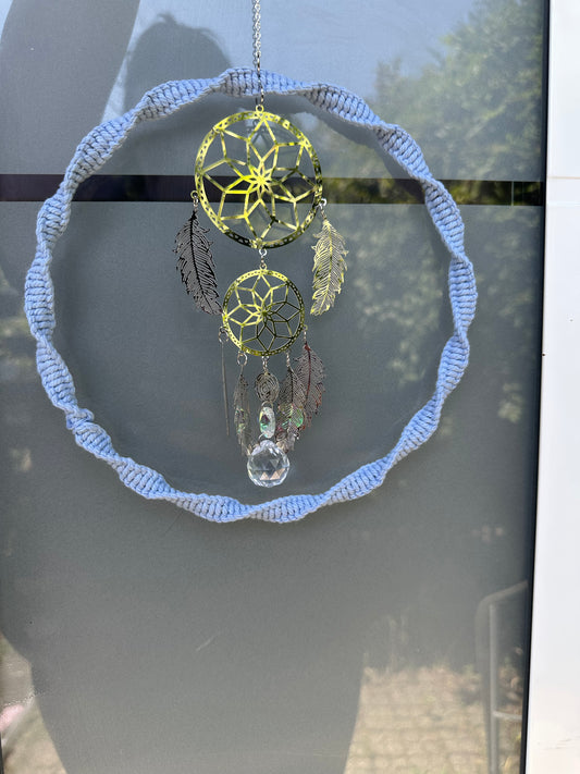 Sofortkauf Lebensbaum Hellblau im RING | Suncatcher Makramee
