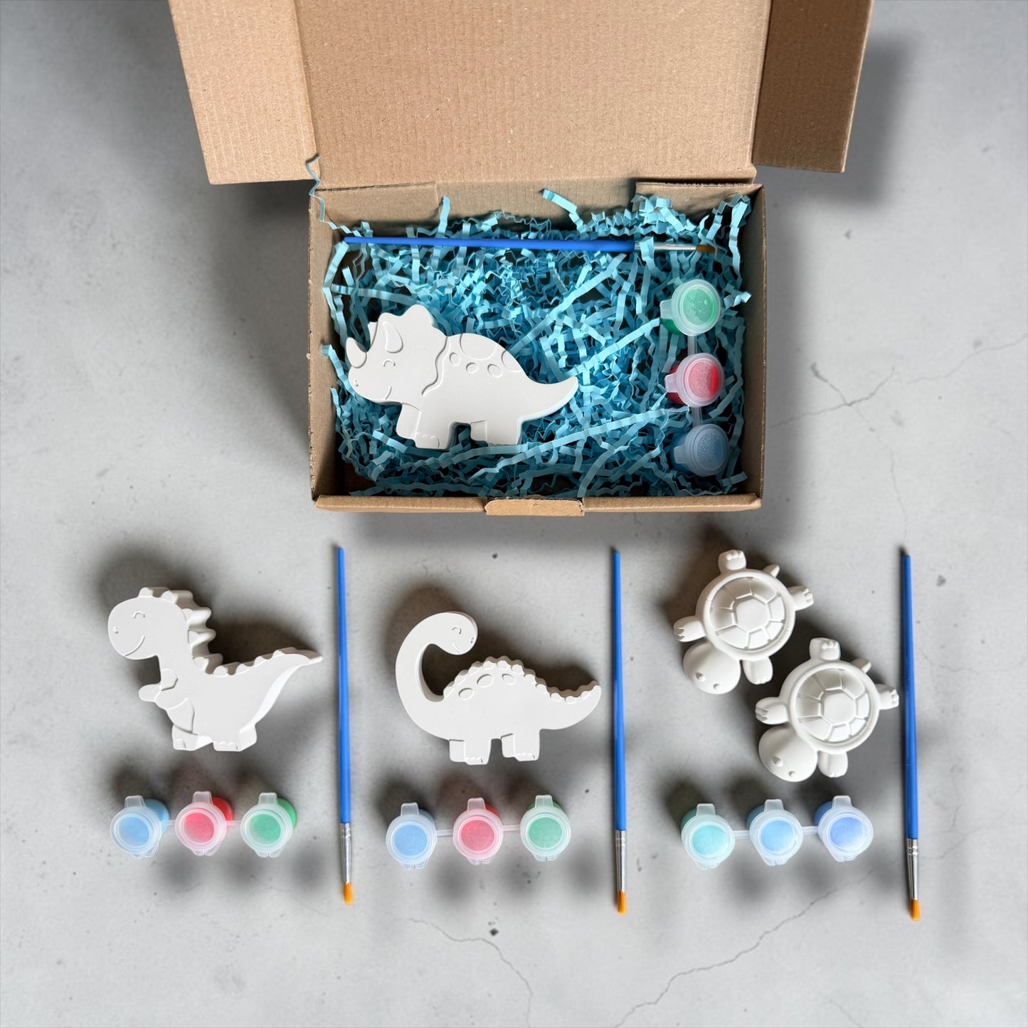 Sofortkauf DIY Malset für Kinder | TIERE | DINOSAURIER | Schildkröten | Acrylfarbe