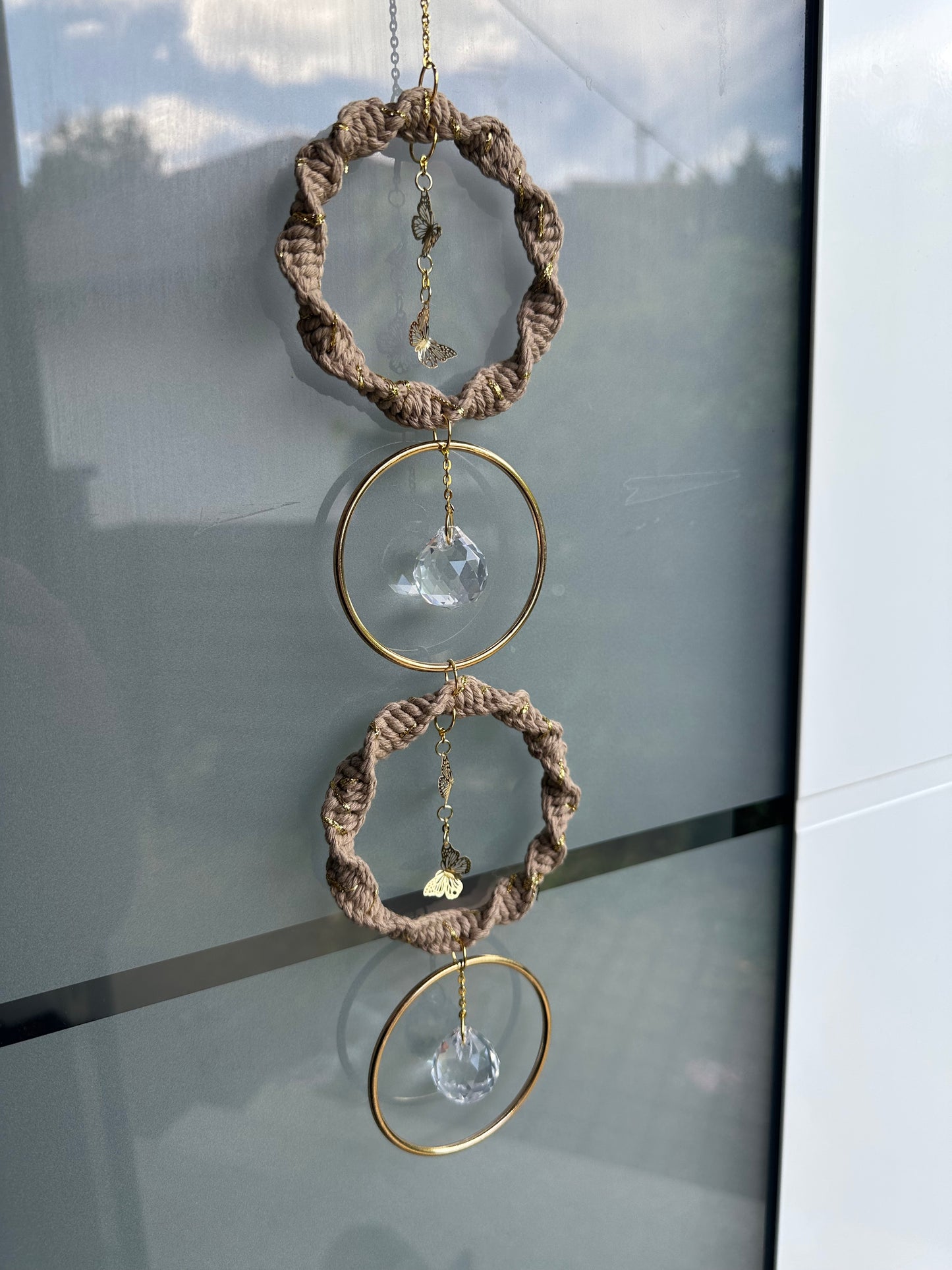 Sonnenspiel Ringe | Sonnencatcher Makramee Silber & Gold