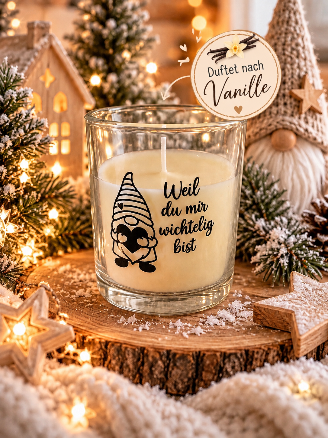 Sofortkauf Weihnachts-Duftkerzen im Glas – Motive / Wichtel