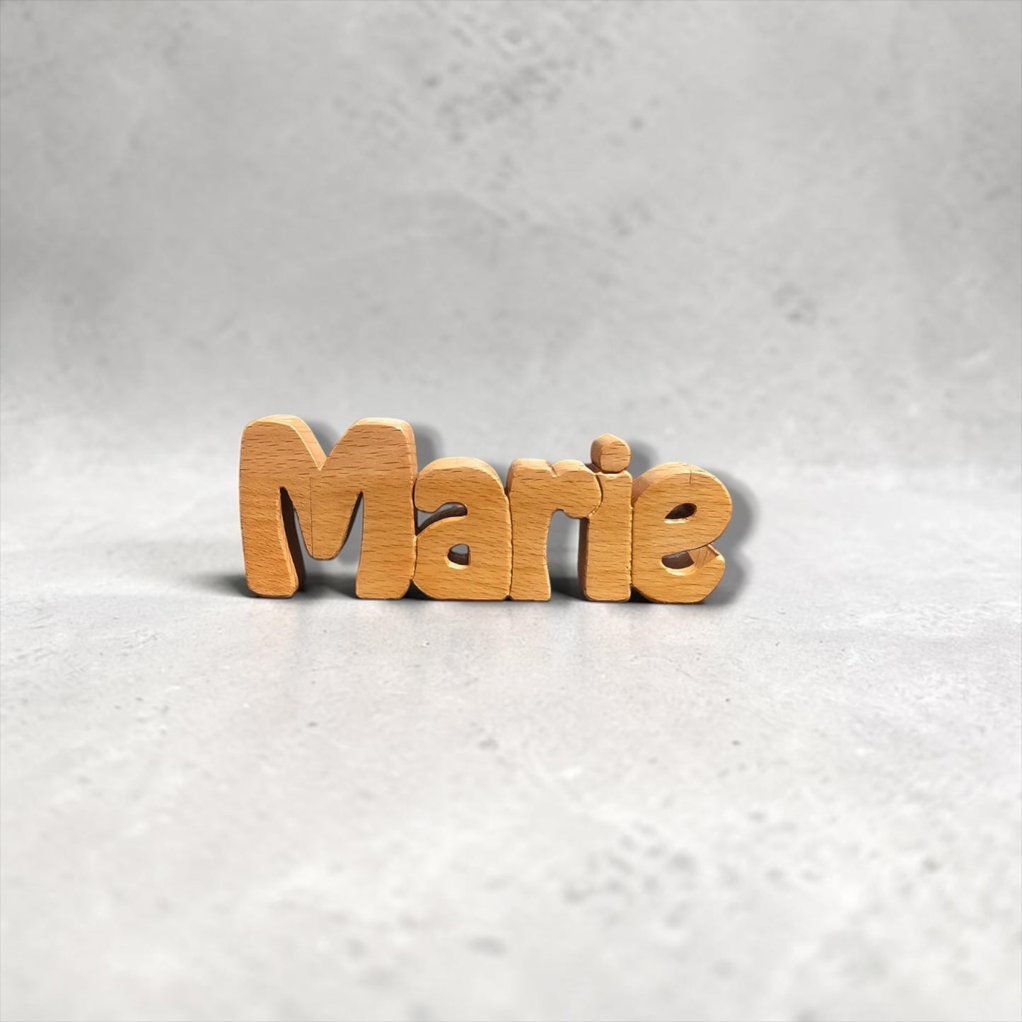 Individueller Schriftzug mit Wunsch Namen aus Holz ca. 6 cm hoch mit 3D Effekt | Name | Geschenk