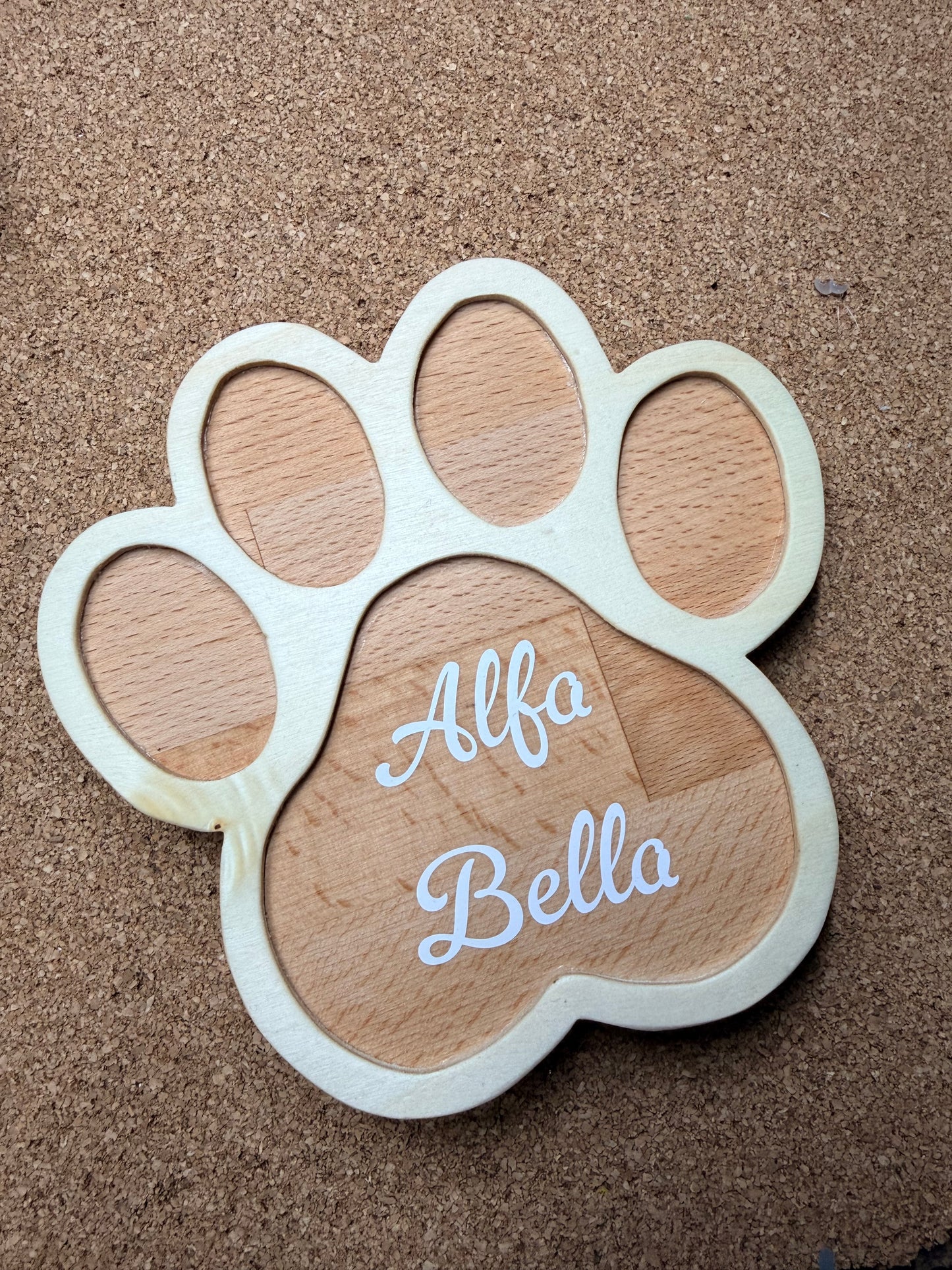 Abverkauf Pfote Groß Holz - Deko | Personalisierung |