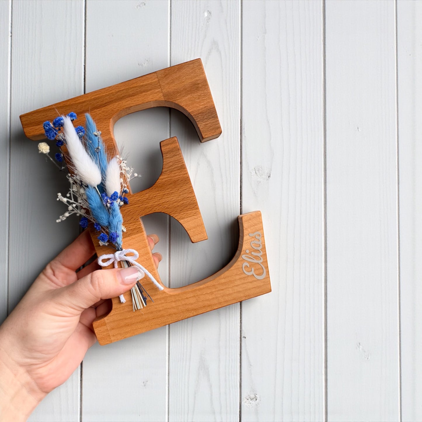 Holzbuchstaben | Trockenblumen / Personalisierung