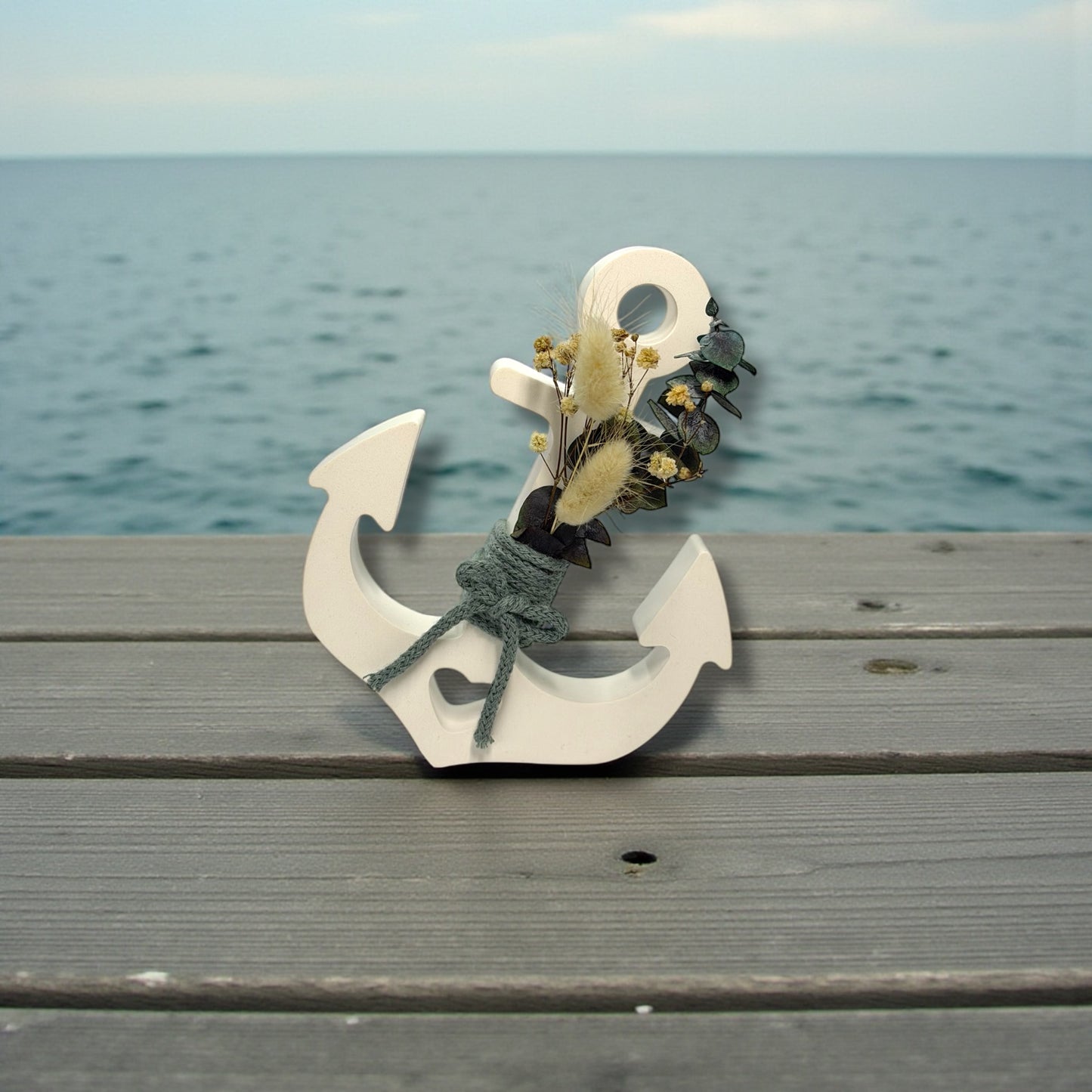 Anker Trockenblumen Seil | Personalisiert | Maritim Deko