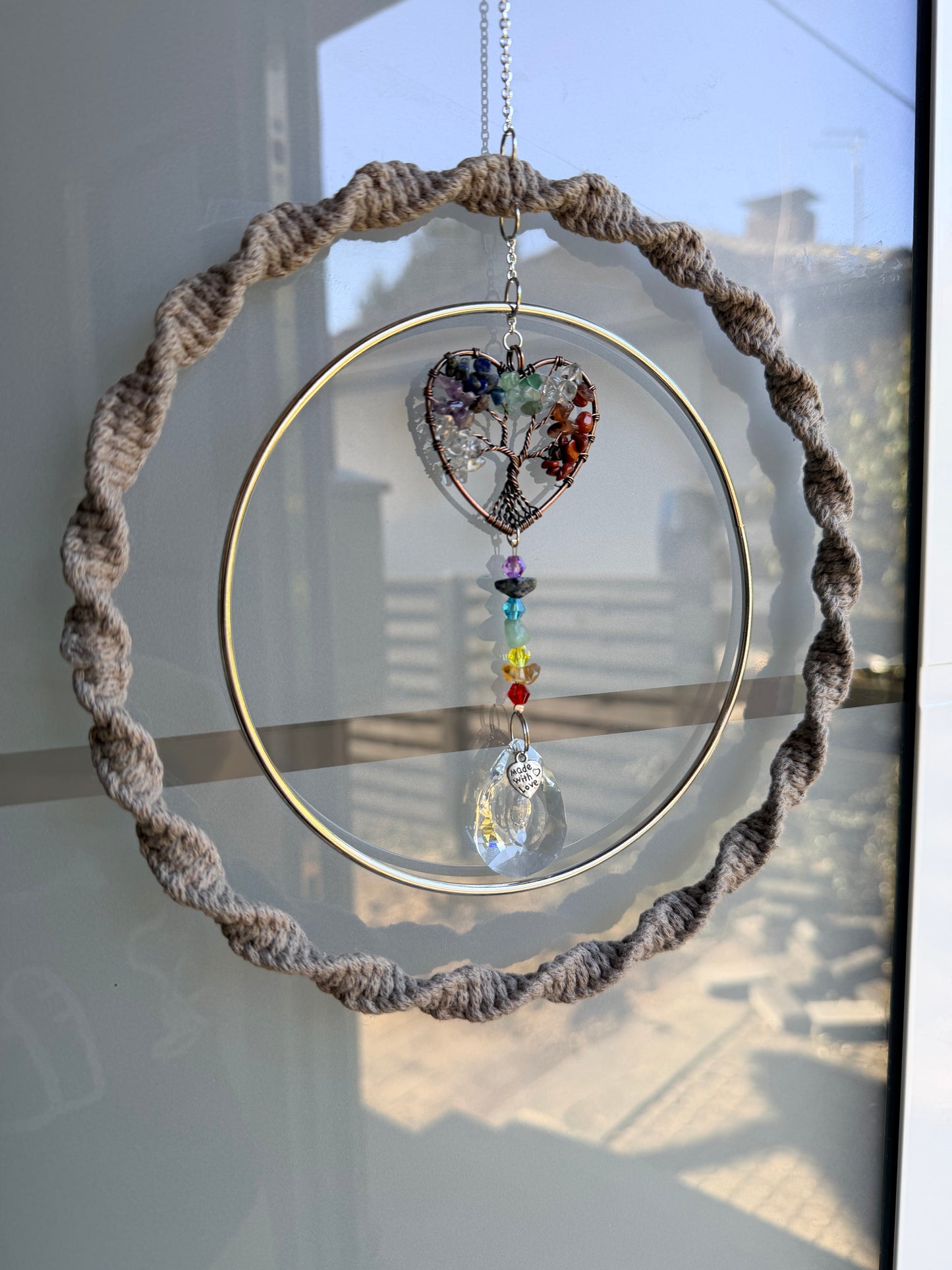 Großer Ring Sonnenfänger | Sonnencatcher Makramee