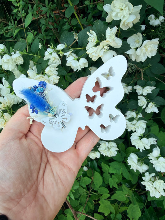 Sofortkauf Schmetterling - einzeln / blaue Trockenblumen | Deko |