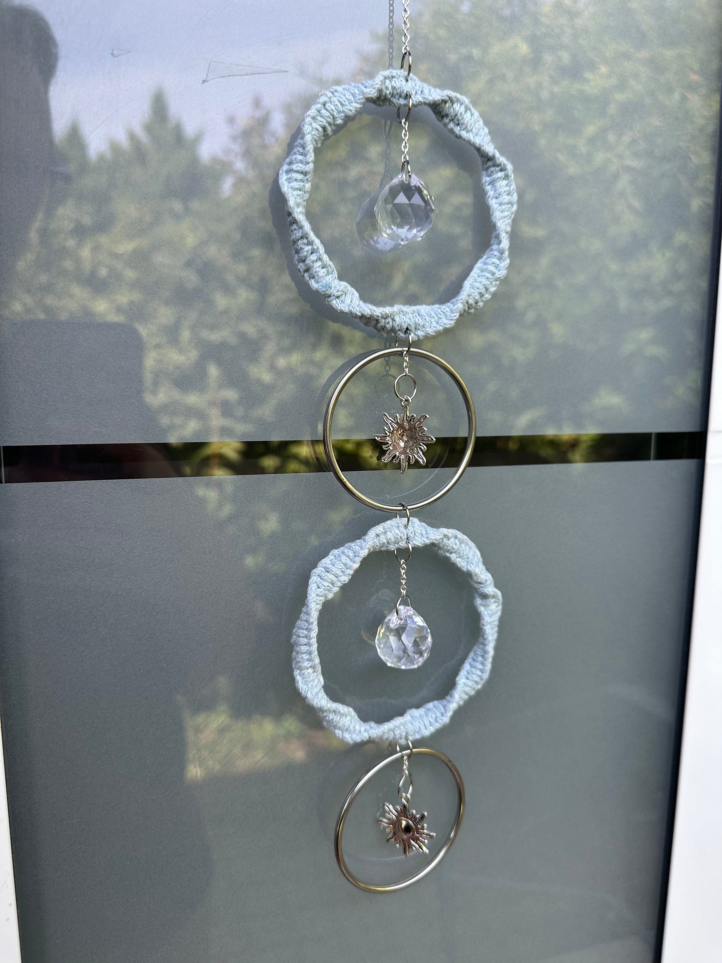 Sonnenspiel Ringe | Sonnencatcher Makramee Silber & Gold