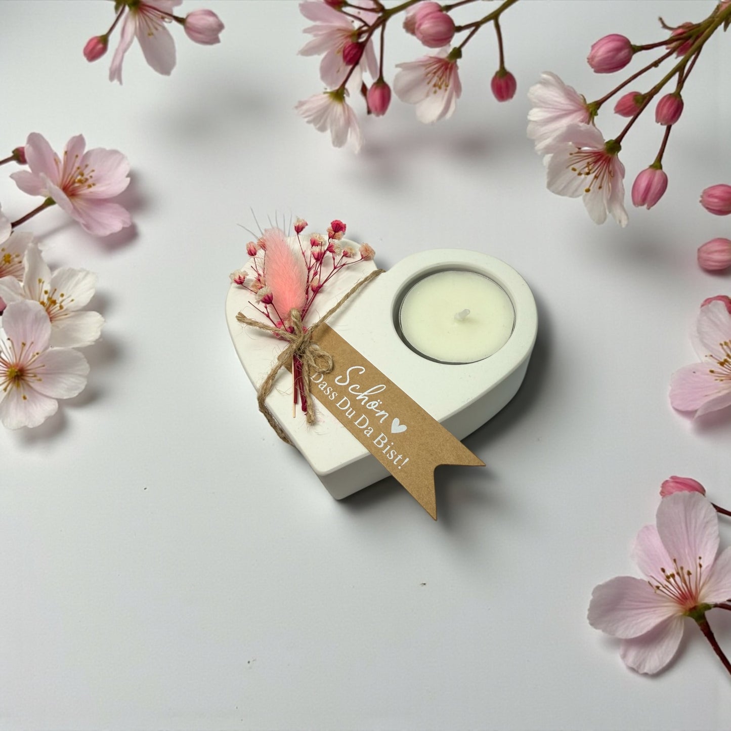 Geschenkset - Teelichthalter in Herzform- Personalisiert | Muttertagsgeschenk