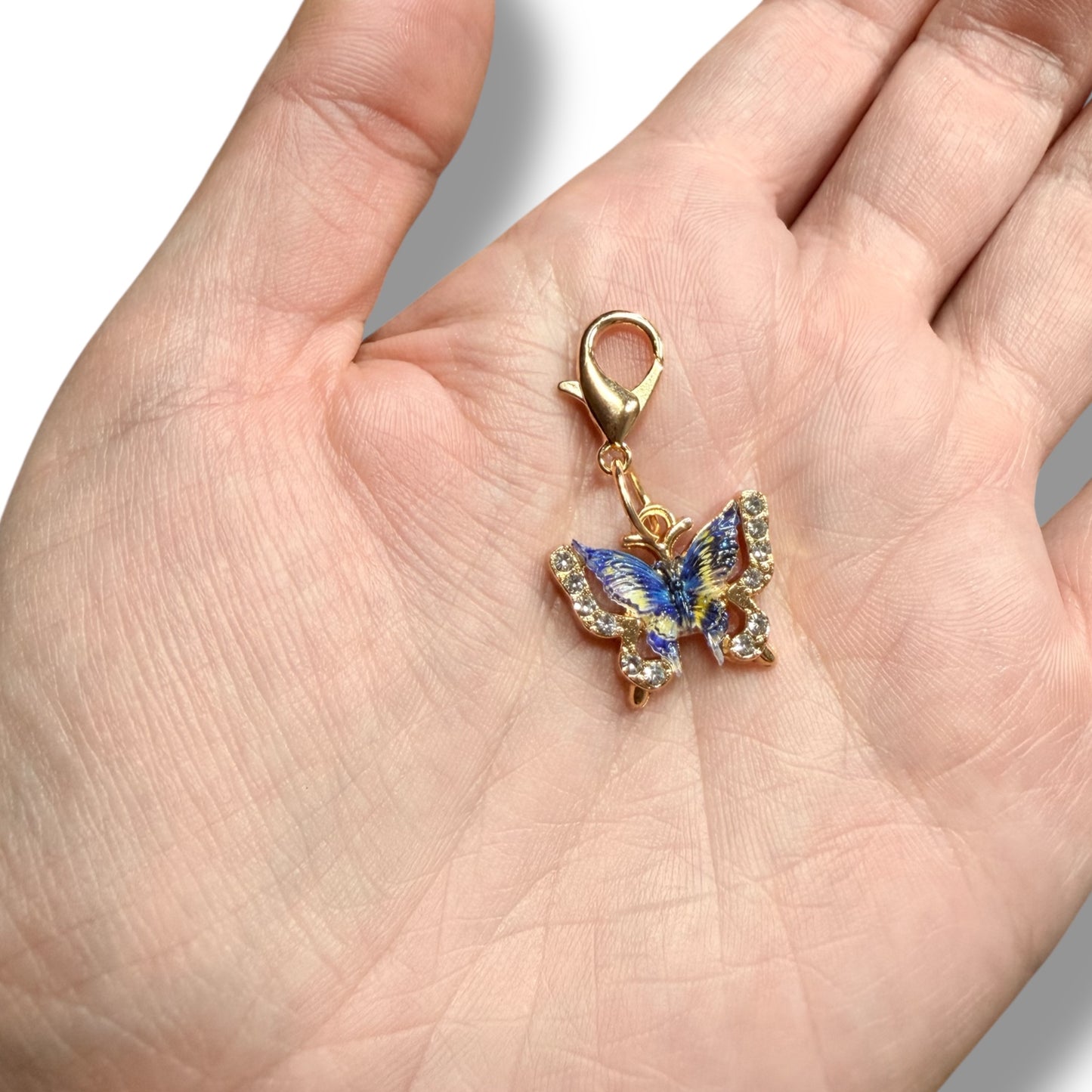 Schmetterling GLITZER Anhänger Gold