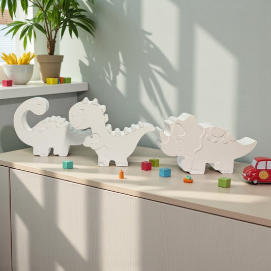 Dinosaurier - 3er Set | Langhalsdinosaurier | Tyrannosaurus Rex | Triceratops