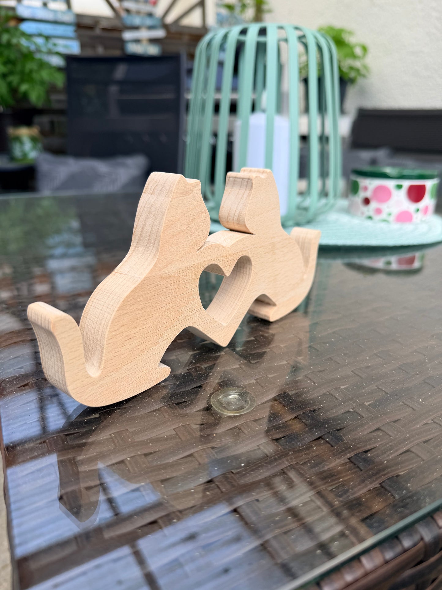 Katzen mit Herz - Holz | Personalisierung | Deko |
