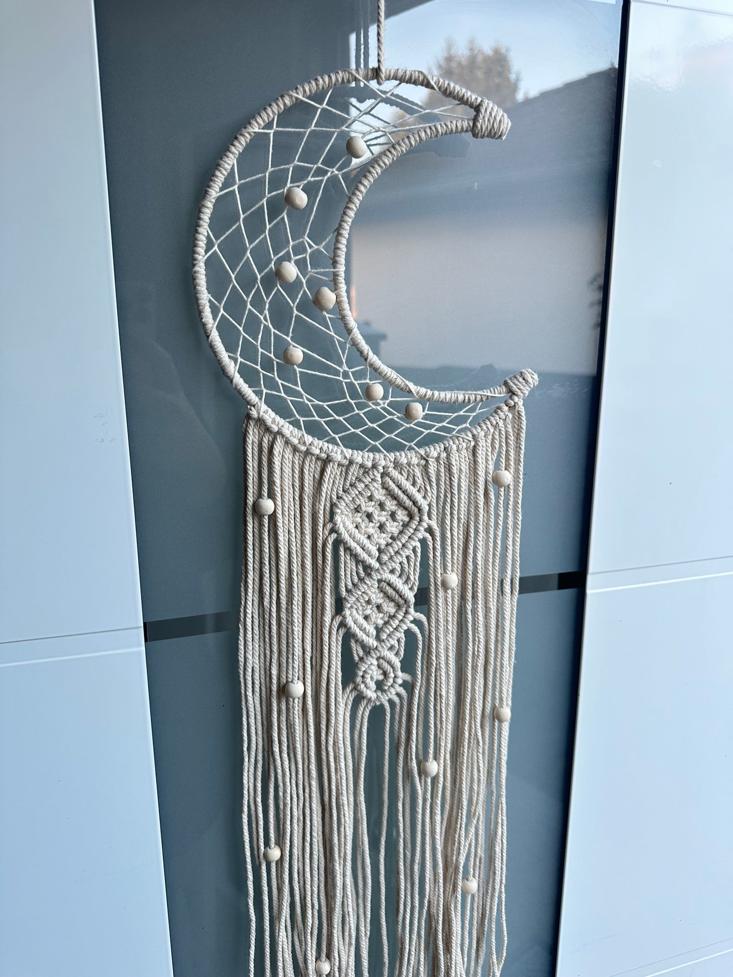 Boho MOND Traumfänger | Perlen | Wandbehang