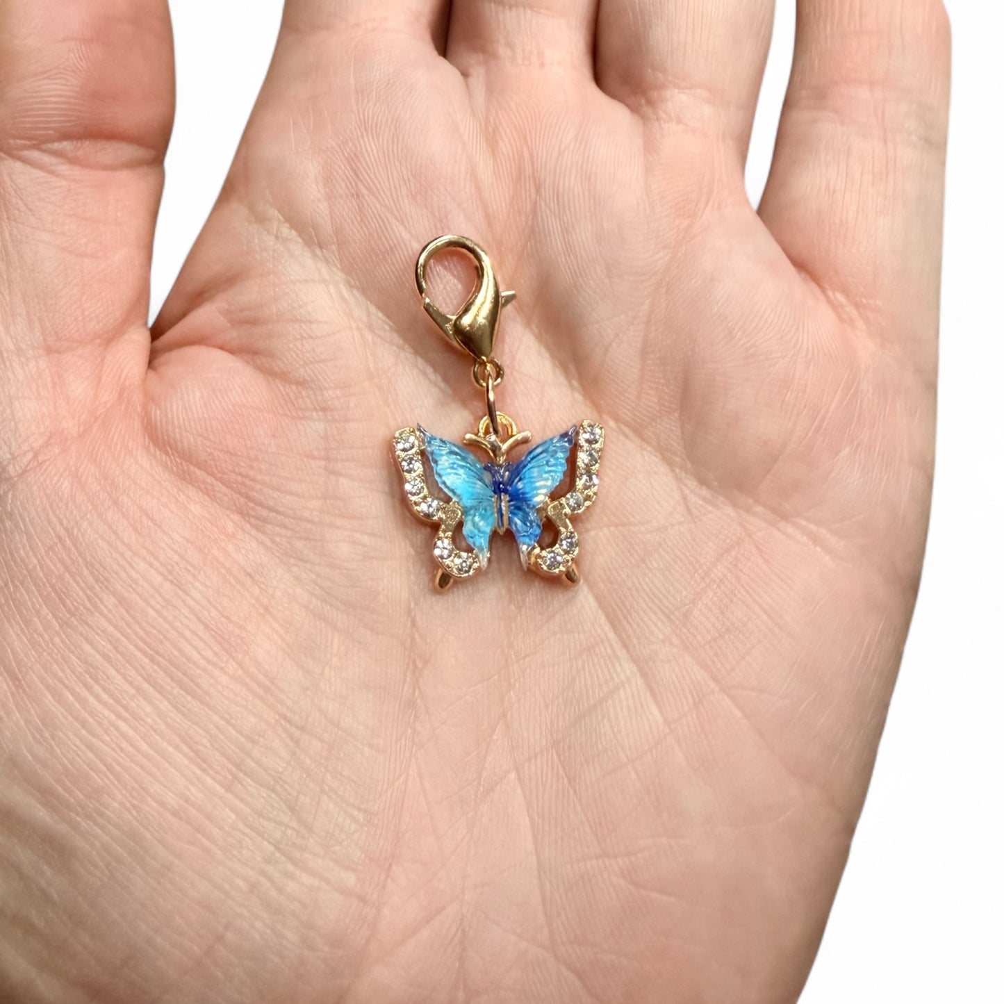 Schmetterling GLITZER Anhänger Gold