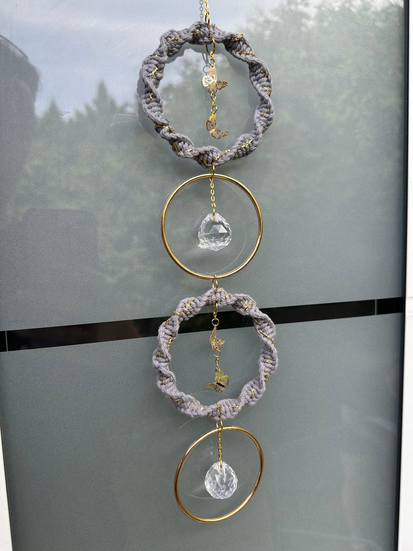 Sonnenspiel Ringe | Sonnencatcher Makramee Silber & Gold