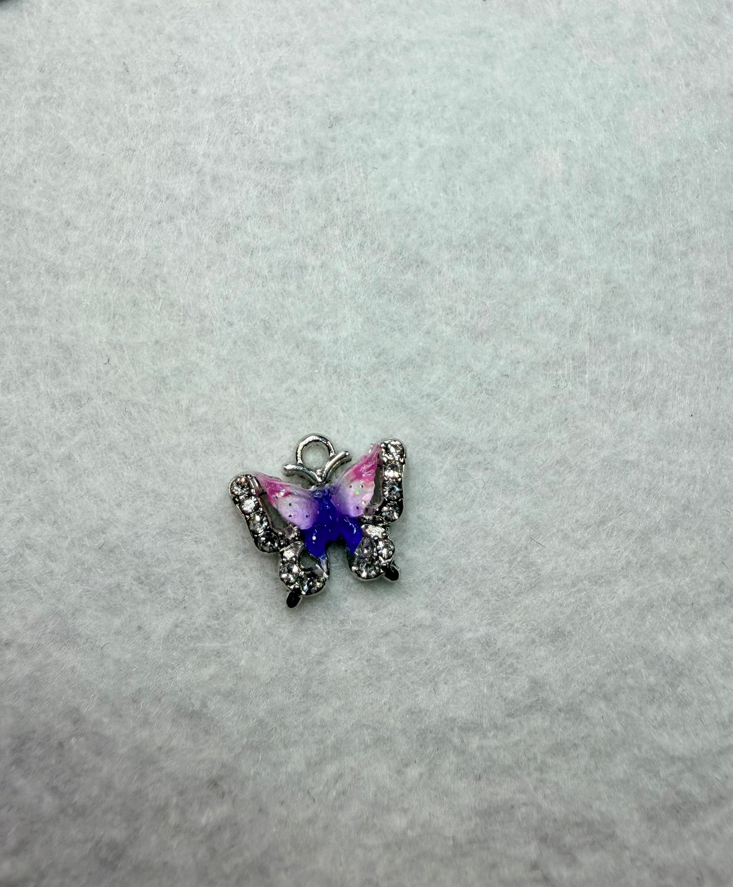 Schmetterling GLITZER Anhänger Silber