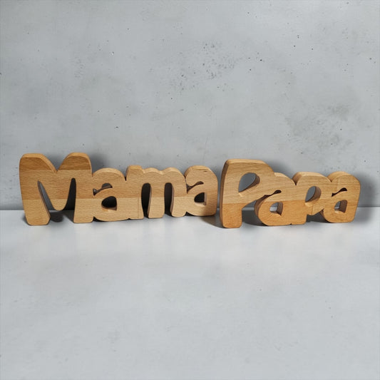 Sofortkauf Mama & Papa Schriftzug | Muttertag | Vatertag | Geschenk