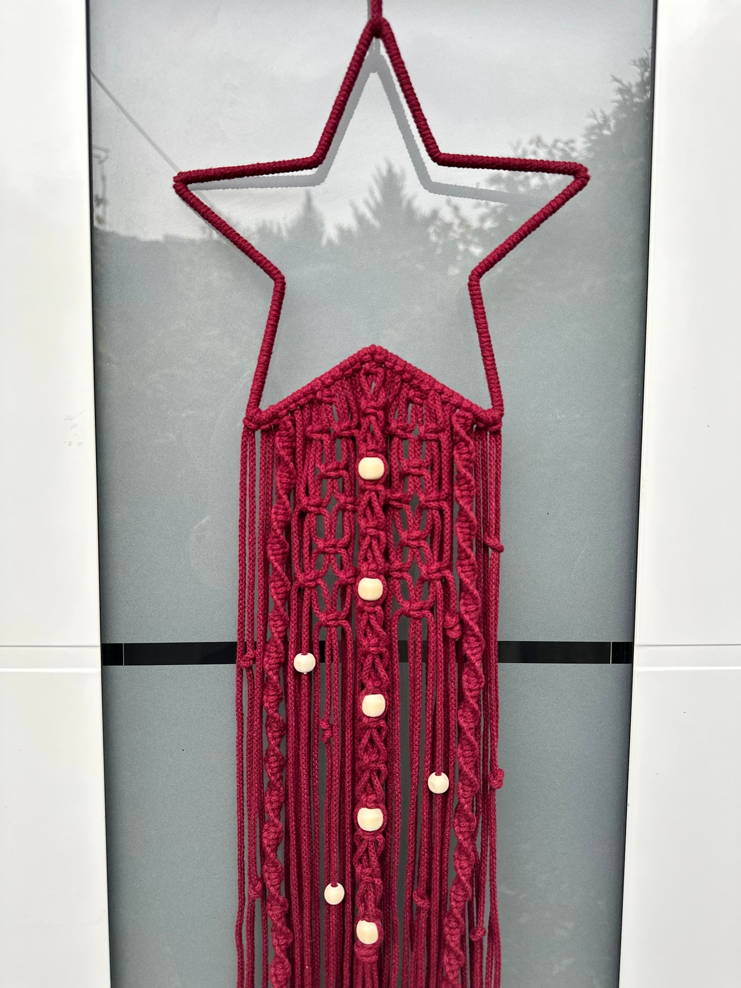 Boho STERN Traumfänger | Perlen | Wandbehang