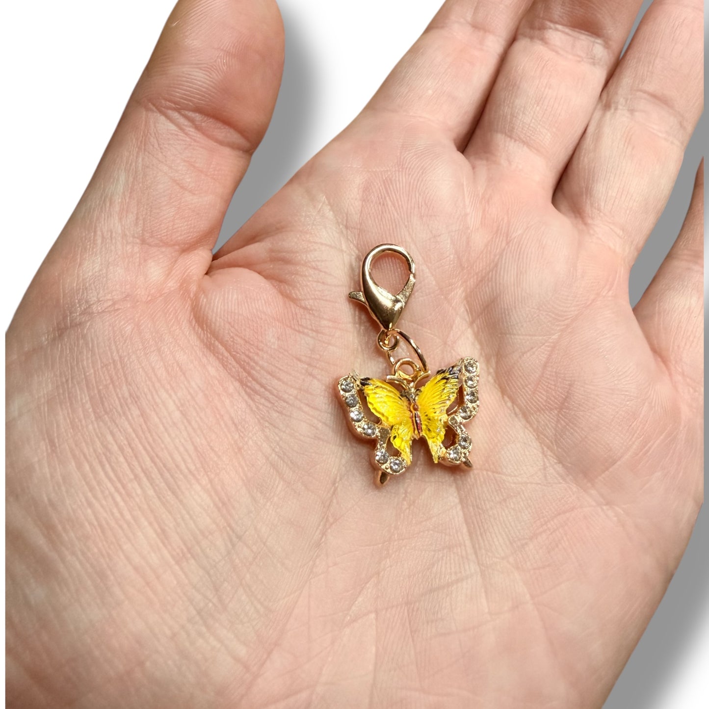 Schmetterling GLITZER Anhänger Gold