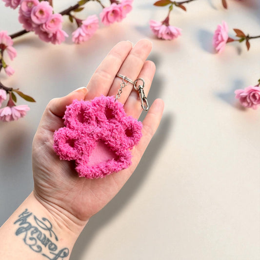 Pfoten Schlüsselanhänger Teddy Wolle