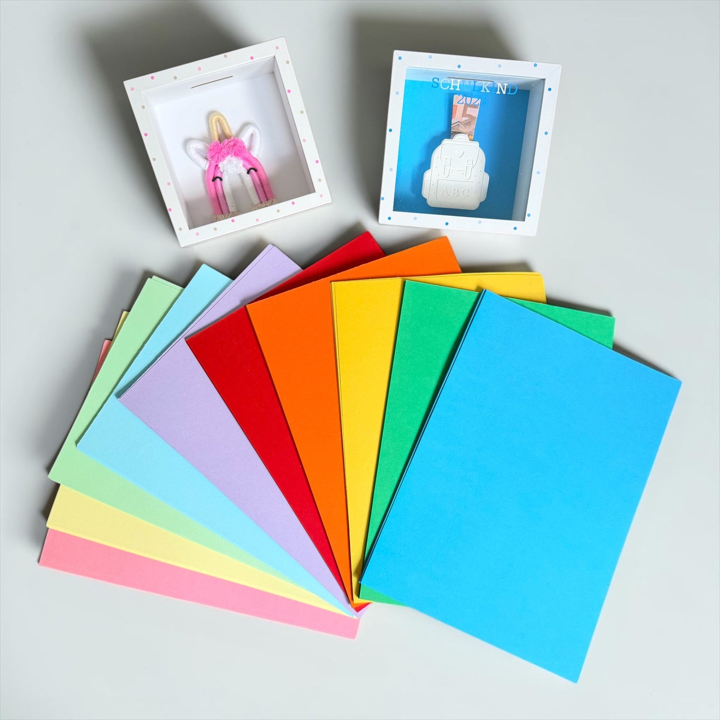 Spardose - Holz | Einschulung | Geburt | Geldgeschenk | Rucksack Keraflott | Regenbogen | Tier | Schuldkind
