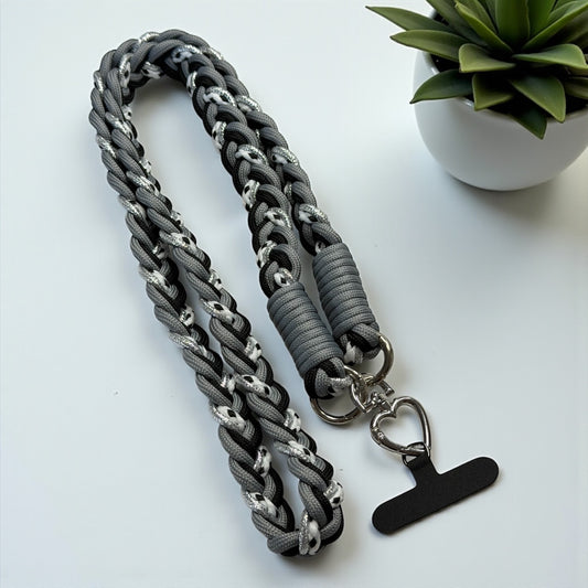 Paracord Handykette 120cm GEFLOCHTEN | Schlüsselkette