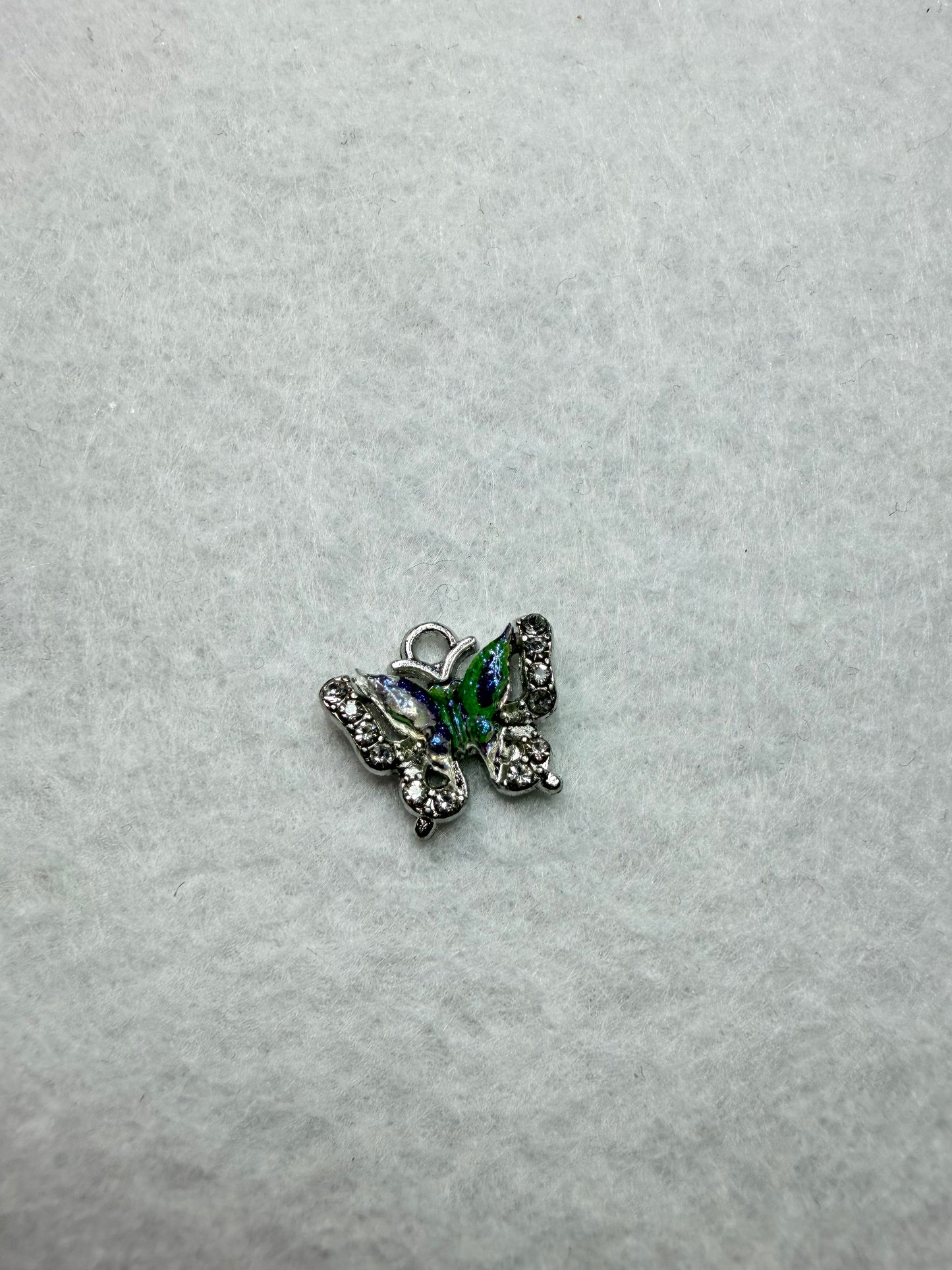 Schmetterling GLITZER Anhänger Silber