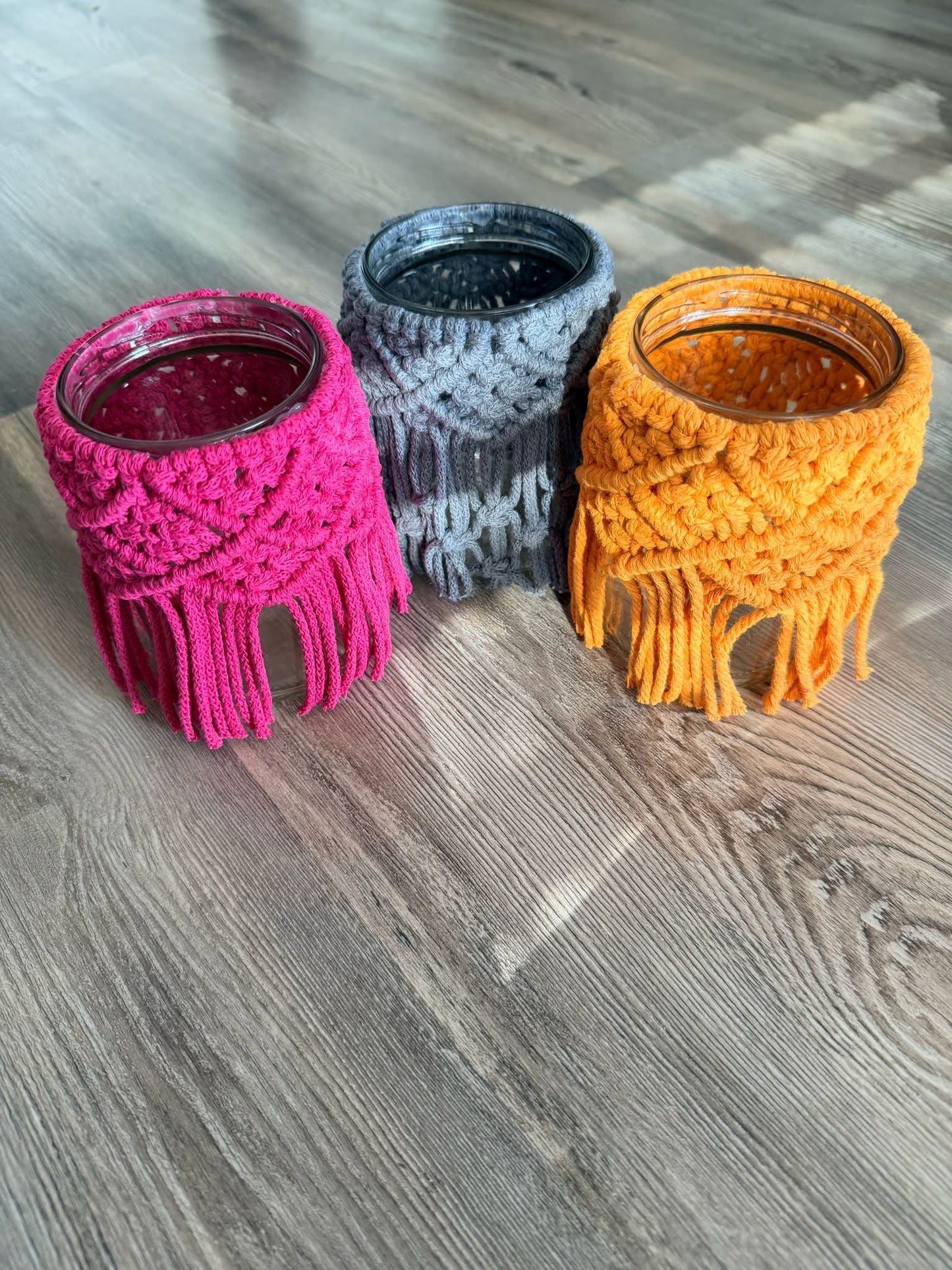 🚨SOFORTKAUF | Makramee Windlicht | Wohn - Accessoires | Hochzeit | Camping | Kordel & Makramee | Boho Deko | Kerzenhalter