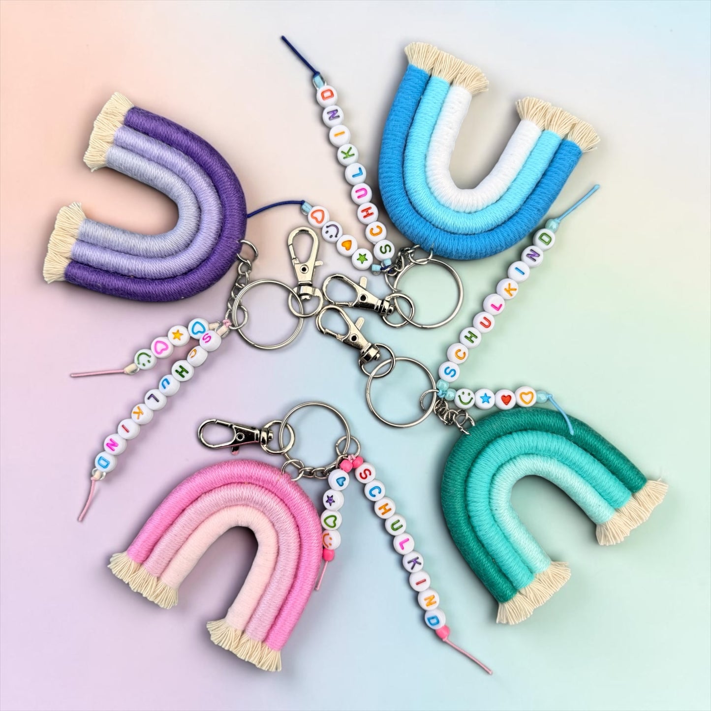 Schulkind - Regenbogen | Einschulung - Schlüsselanhänger | Geschenkidee
