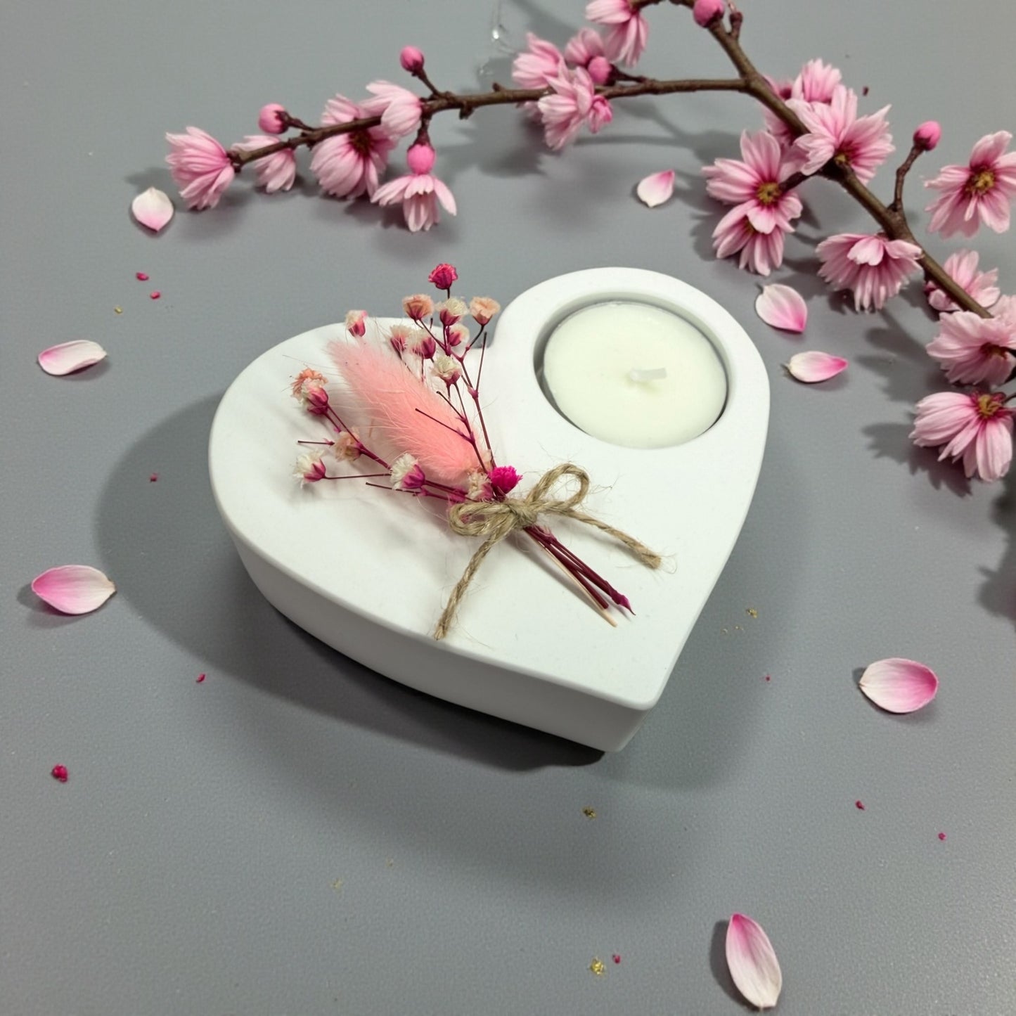 Geschenkset - Teelichthalter in Herzform- Personalisiert | Muttertagsgeschenk