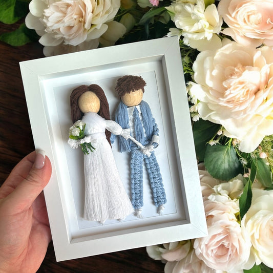 Personalisiertes Familienportrait Familie Puppen | Hochzeit- Brautpaar| Sternenkind